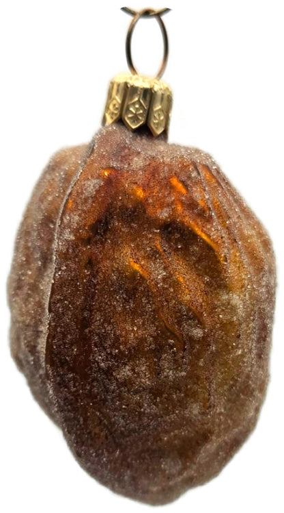 Christopher Radko Sugared Walnut Glitter Glass Christmas Tree Ornament 98-464-05