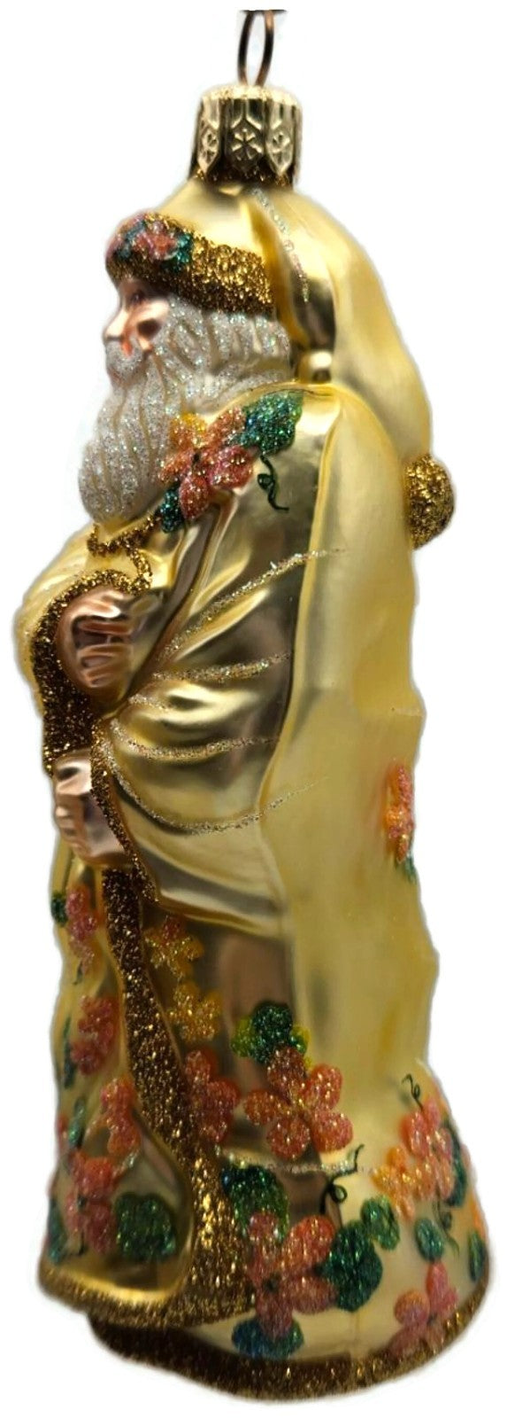 Patricia Breen Redoute Santa Nasturtiums Gold Spring Christmas Ornament 21257