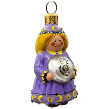 Patricia Breen A Bright Future Violet Moon Stars Purple Halloween Ornament 29041