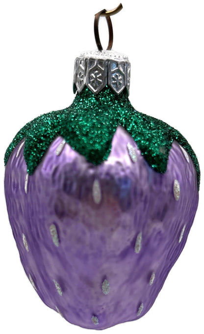 Patricia Breen Frosted Strawberry Lavender Spring Fruit Christmas Ornament 96143
