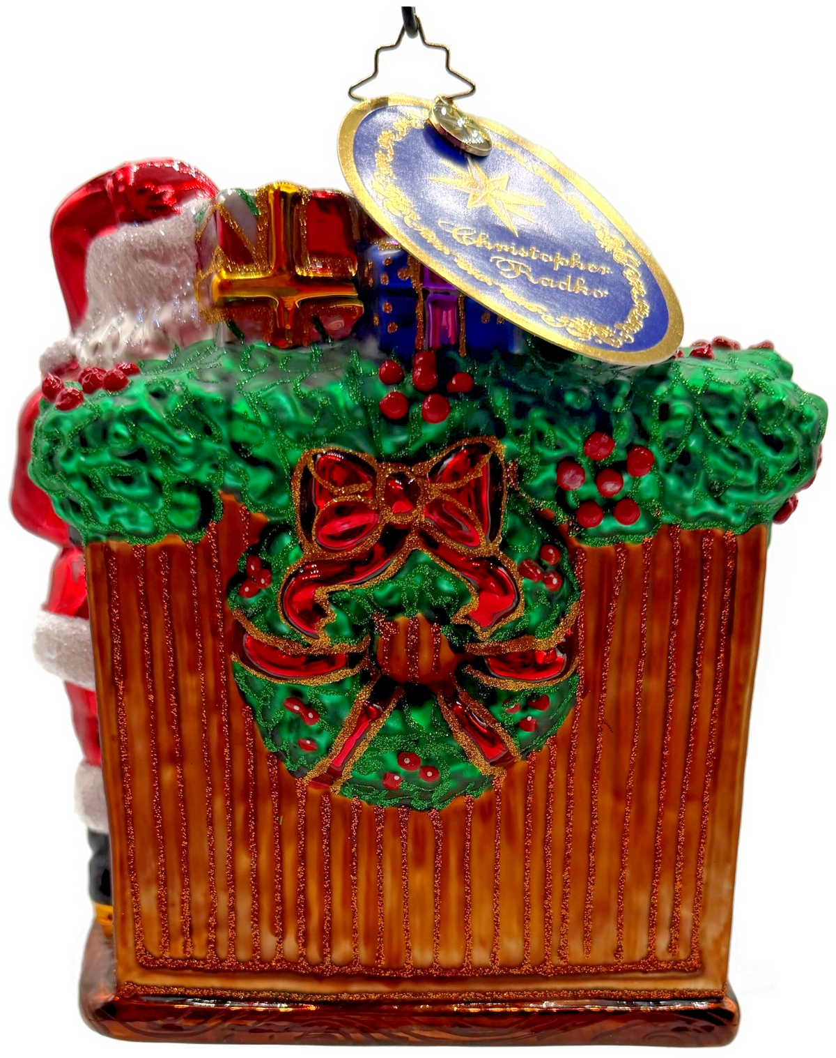 Christopher Radko Joyful Visit Santa Claus Fireplace Christmas Ornament 10172975