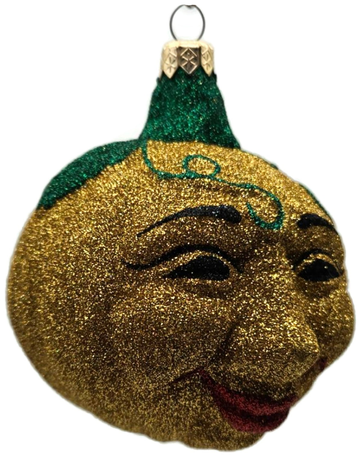 Patricia Breen Halloween Fanciful Pumpkin Gold Green Christmas Ornament 98128