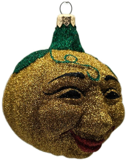Patricia Breen Halloween Fanciful Pumpkin Gold Green Christmas Ornament 98128
