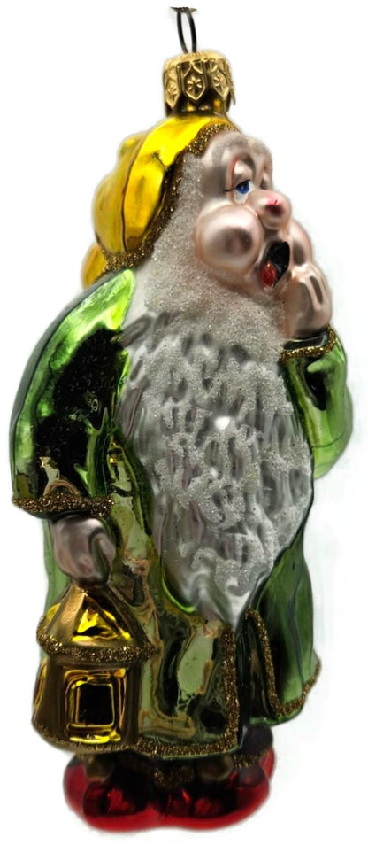 Kurt Adler Polonaise Komozja Sleepy Dwarf Snow White Green Christmas Ornament2