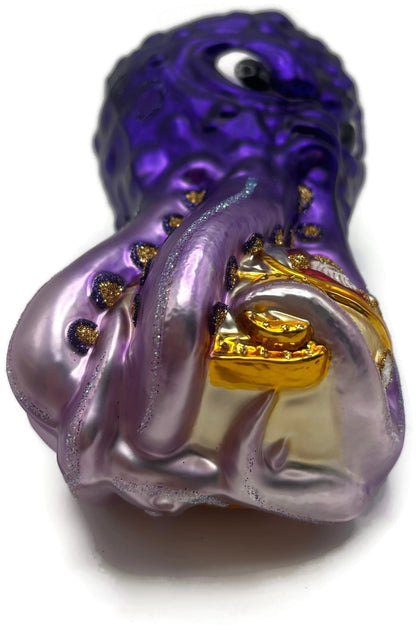 Patricia Breen Help Santa! Purple Octopus Aquatic Summer Christmas Ornament 99139