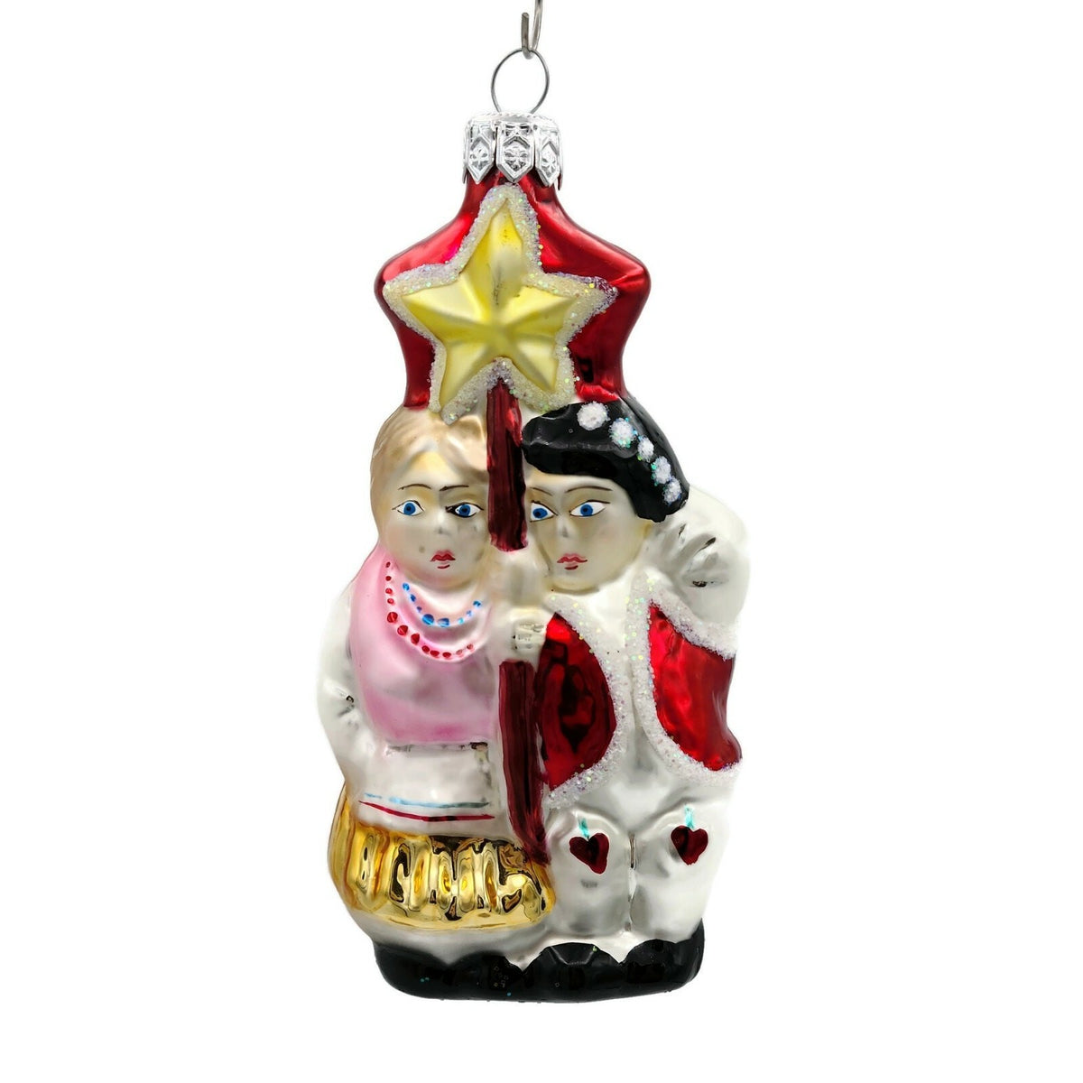 Christopher Radko Star Children Girl Boy Glass Christmas Tree Ornament 93 20800