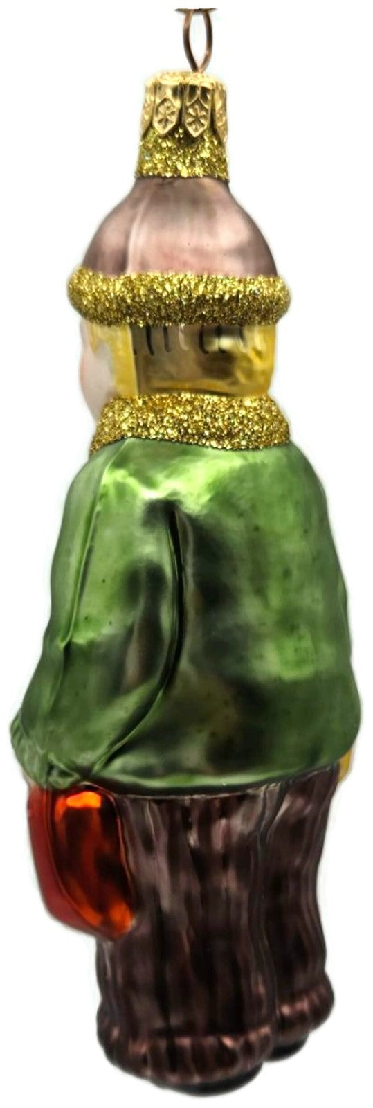 Patricia Breen Henry's First Day of School Green Brown Glass Ornament 97191