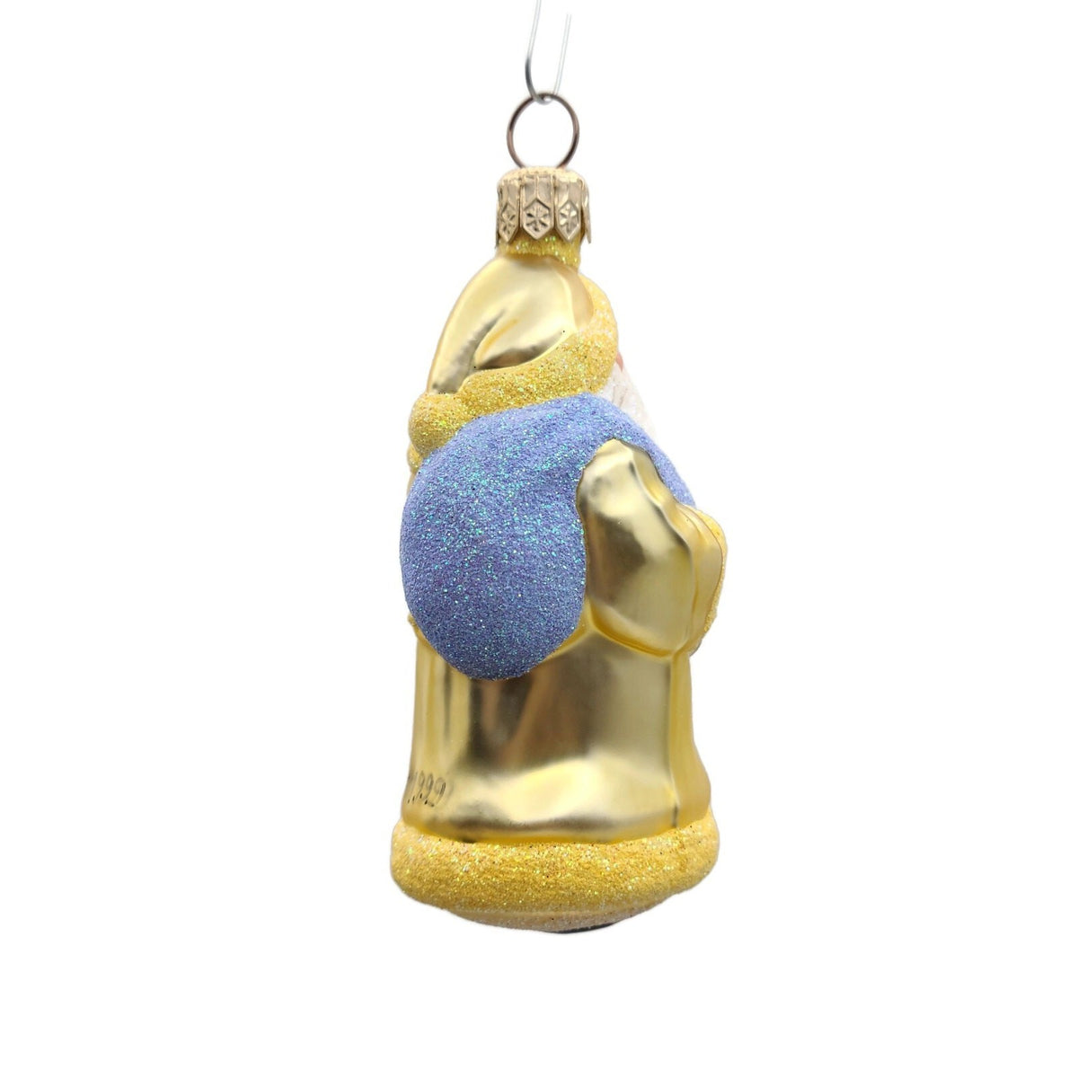 Patricia Breen Miniature Santa Claus and Teddy Yellow Christmas Ornament 99535