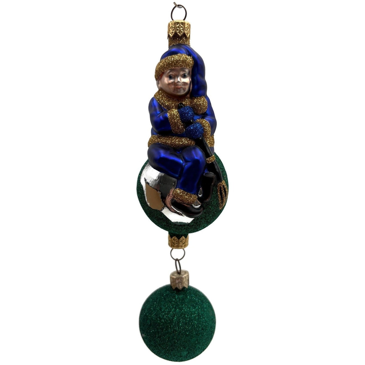 Patricia Breen Jingles The Elf Blue Suit Green Ball Christmas Ornament 9900HCB0