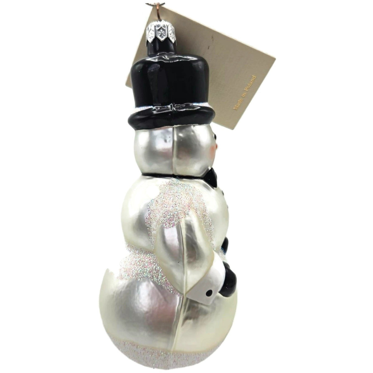 Patricia Breen Top Hat Snowman Matte White Snowflakes Christmas Ornament 97827