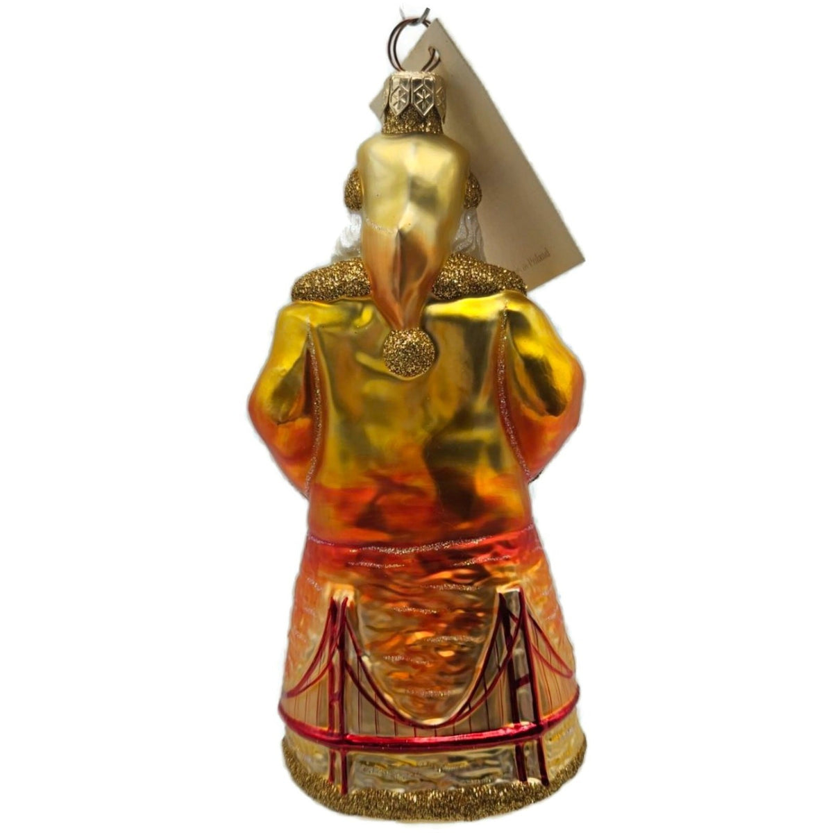 Patricia Breen San Francisco Santa Sunset Gold Trim Christmas Tree Ornament 21275