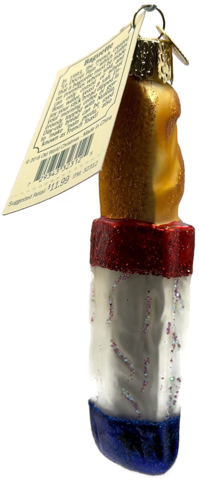 Old World Christmas Baguette French Bread Glass Christmas Ornament 32312 OWC7