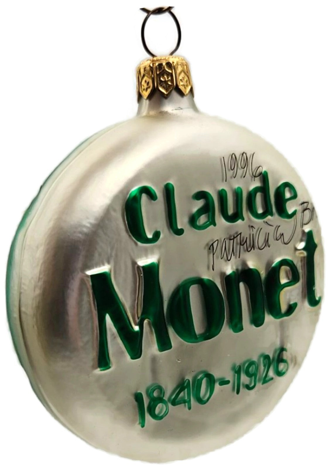 Patricia Breen Japanese Bridge Medallion Monet Date Signed Holiday Ornament 95967
