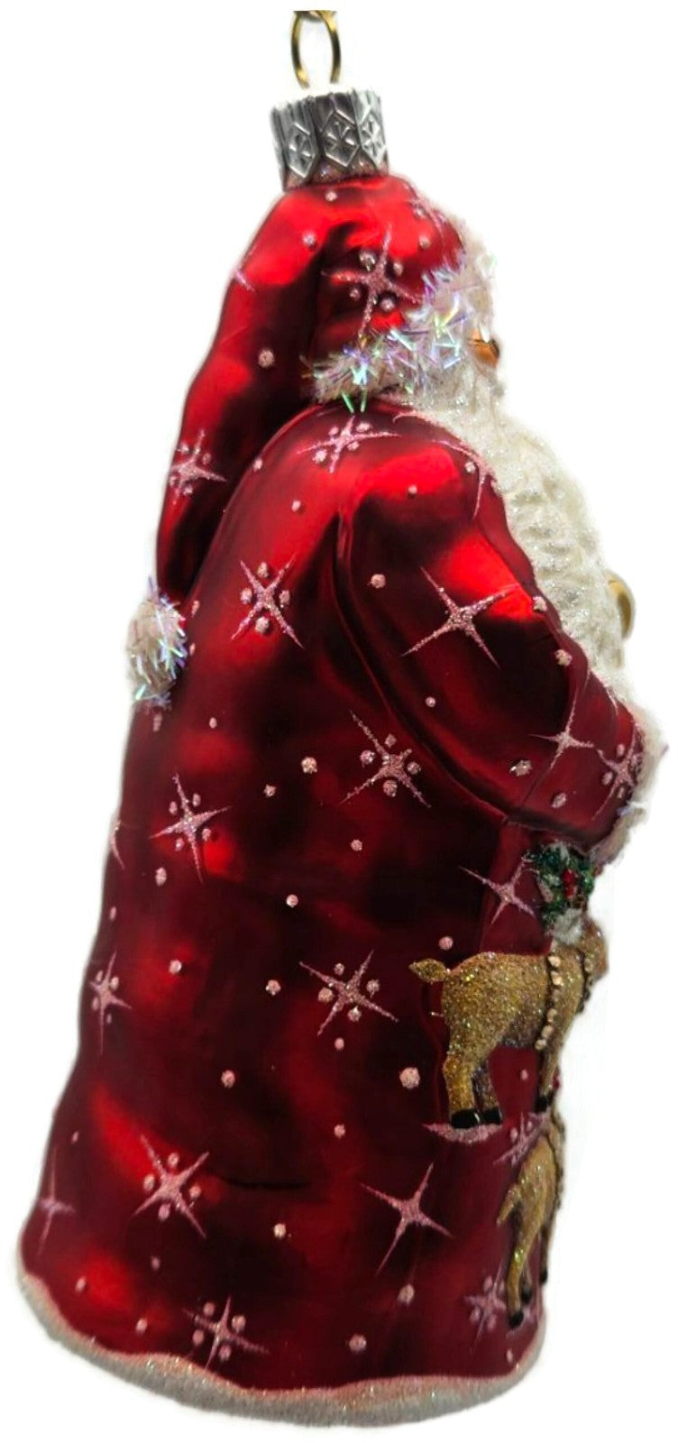 Patricia Breen Everyone Can Lead Red Santa Reindeer Christmas Ornament 26097