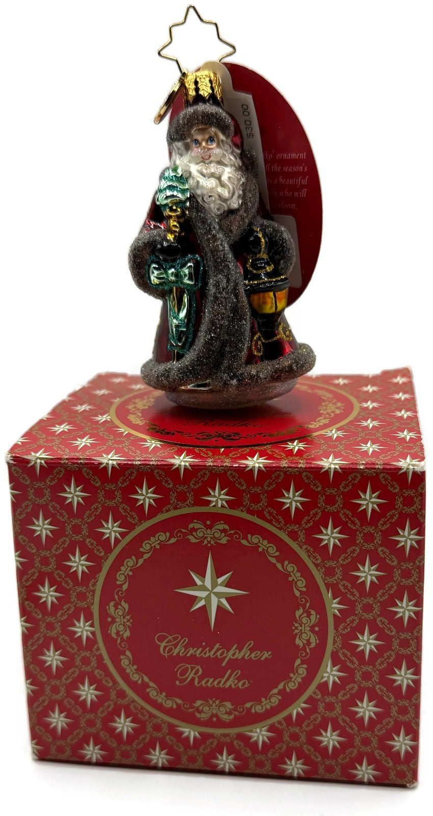 Christopher Radko Traveling Father Christmas Gem Santa Claus Ornament 102024116