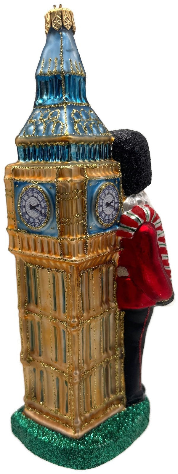 London Big Ben Palace Guard Santa Glass Christmas Ornament British England UK5