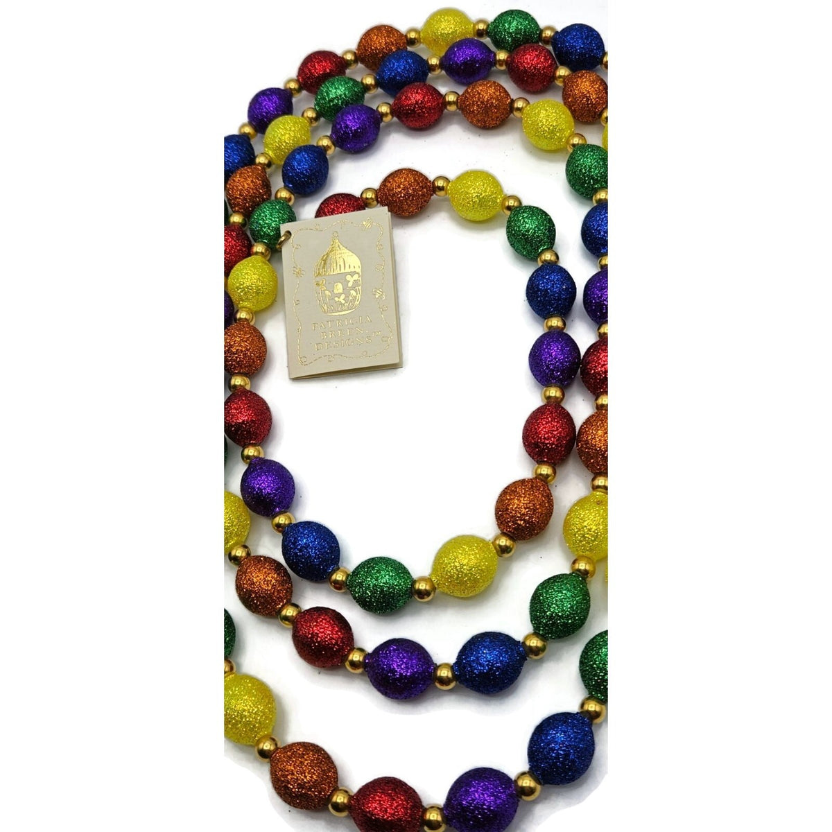 Patricia Breen Garland 2 Decorate Rainbow Christmas Holiday Bead Decoration 22705