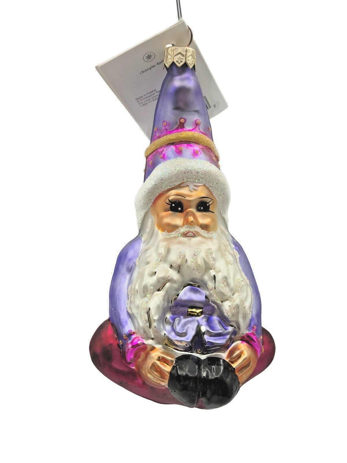 Christopher Radko Elfin Magic Purple Christmas Holiday Tree Ornament 98-SP-30