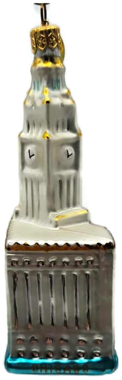 Landmark Creations Wrigley Building Chicago Magnificent Mile Christmas Ornament2