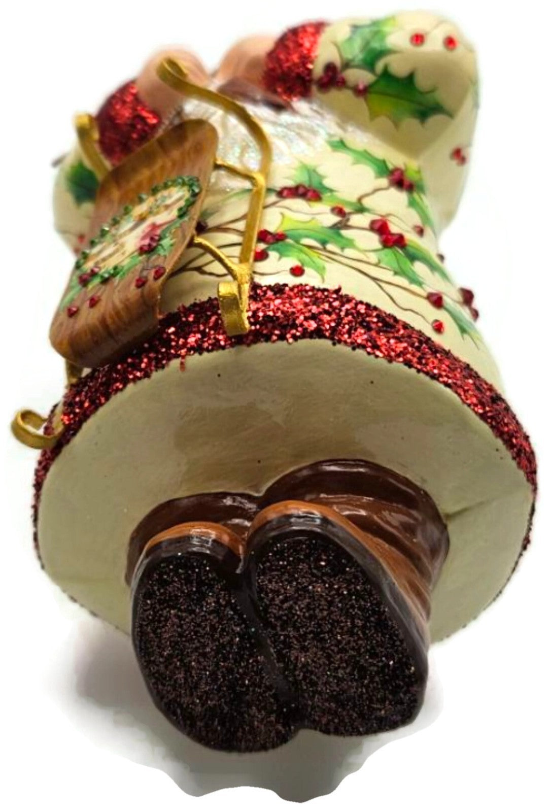 Patricia Breen Oakley Claus Cream Holly Santa Christmas Ornament 34329
