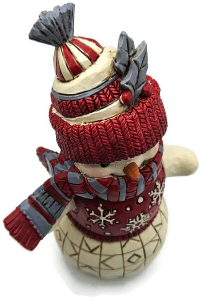 Jim Shore Enesco Snowy Smiles Nordic Noel Snowman Christmas Figurine 60108358