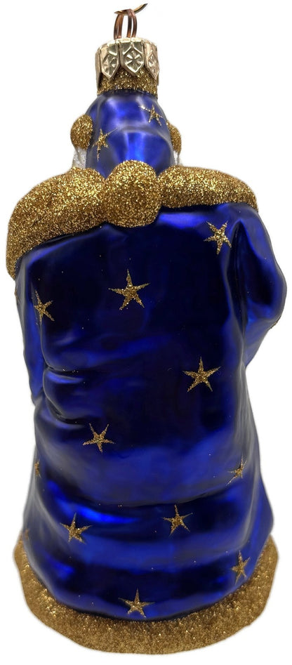 Patricia Breen Presents Blue Santa Claus Gift Toys Stars Christmas Ornament 20285