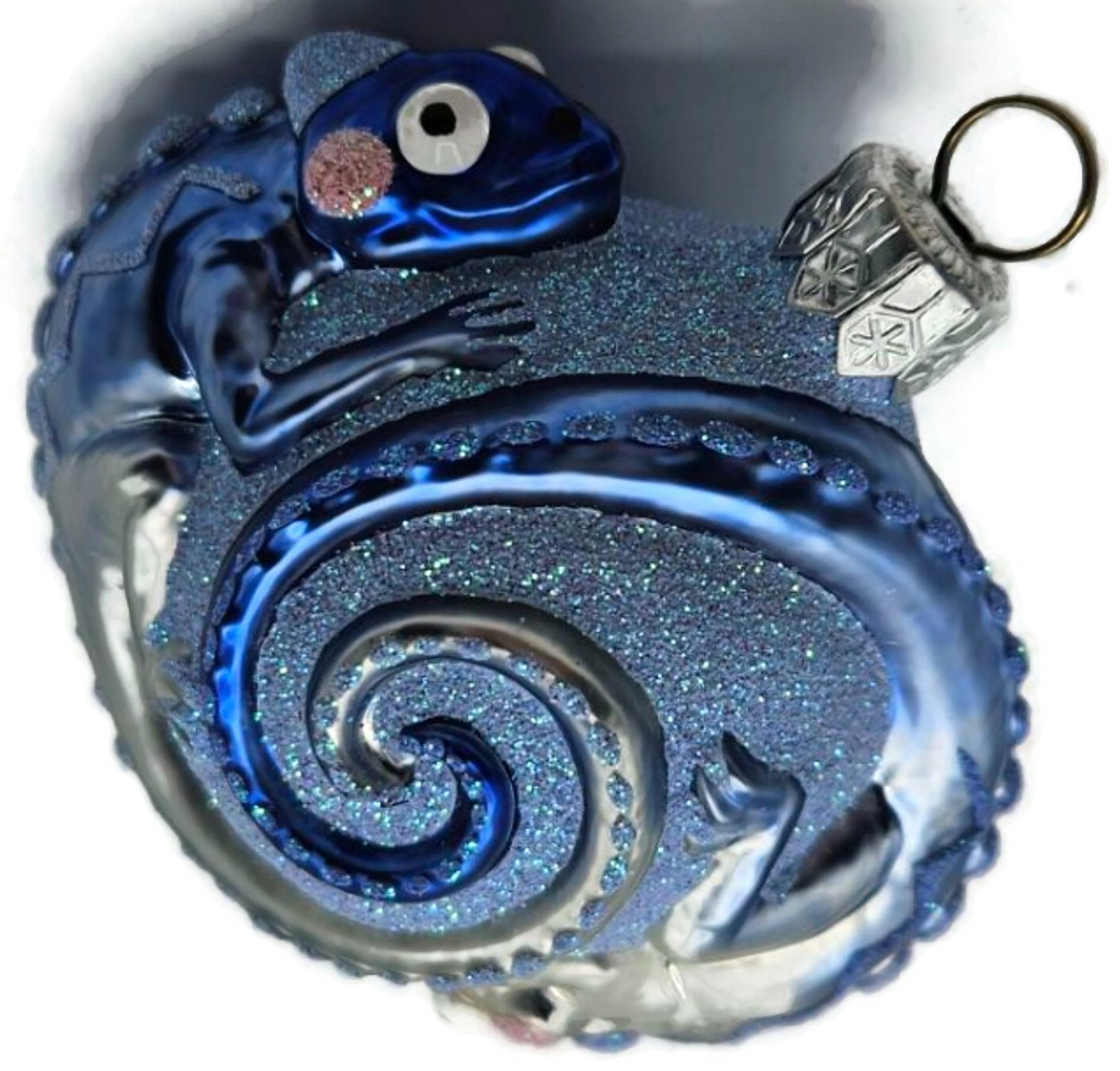 Patricia Breen Once Again for James Blue Chameleon Christmas Tree Ornament 26678