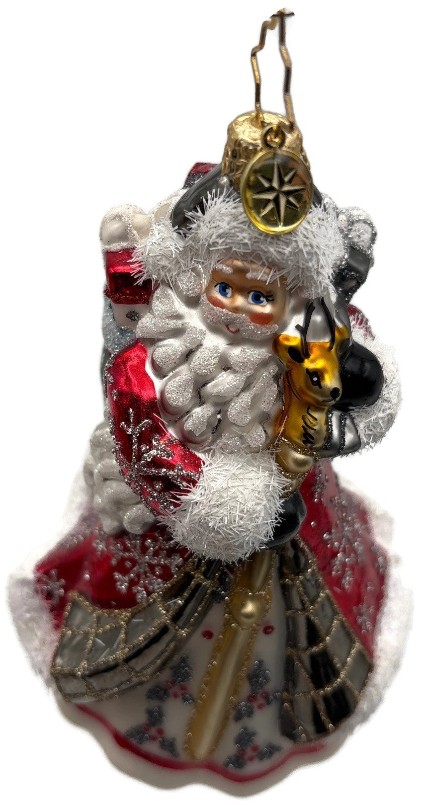 Christopher Radko Winter Splendor Santa Glass Christmas Tree Ornament 10217402