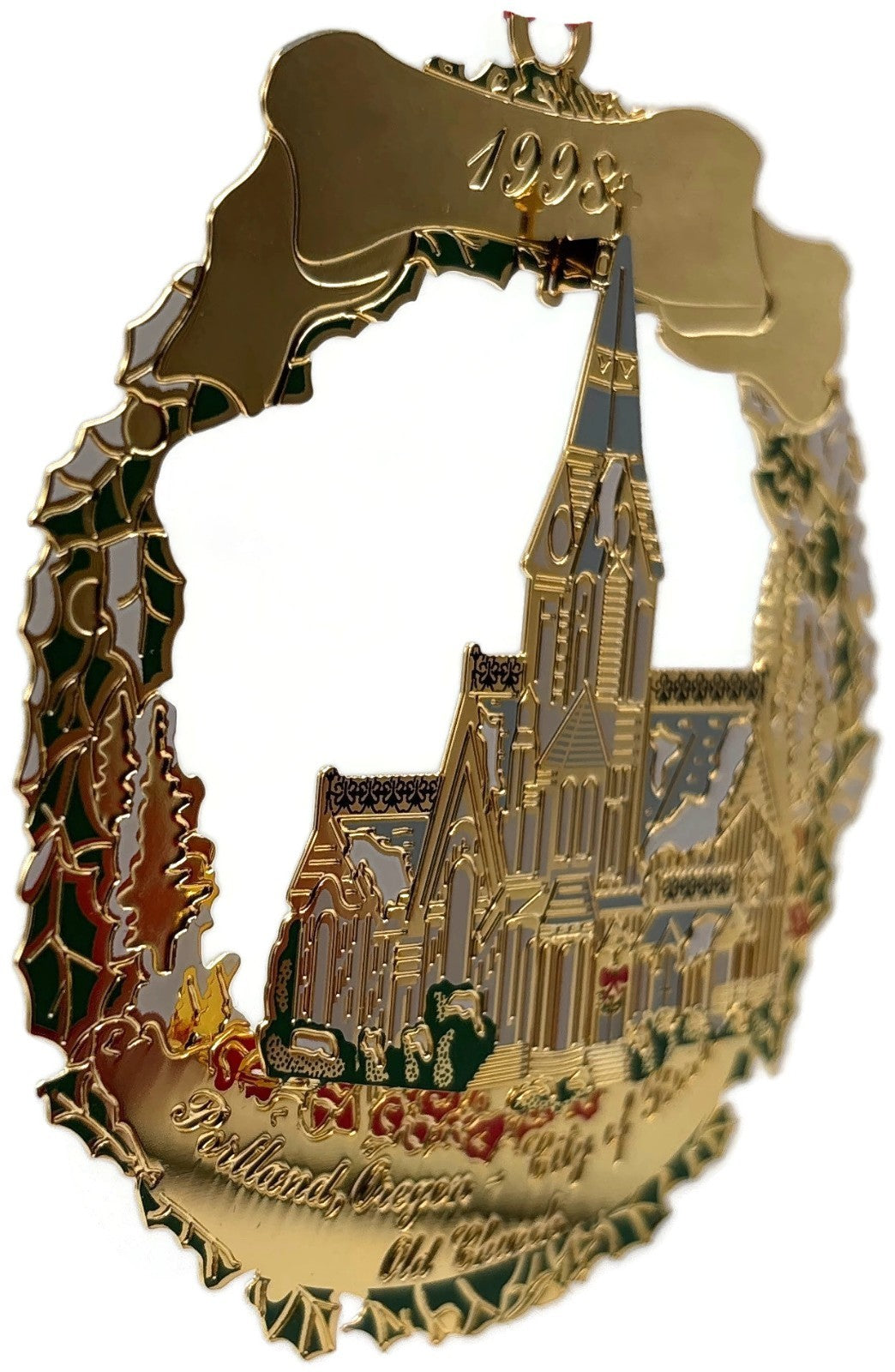 Portland Ornament 1998 The Old Church Gold Plated  Michael Allen Harrison CD2