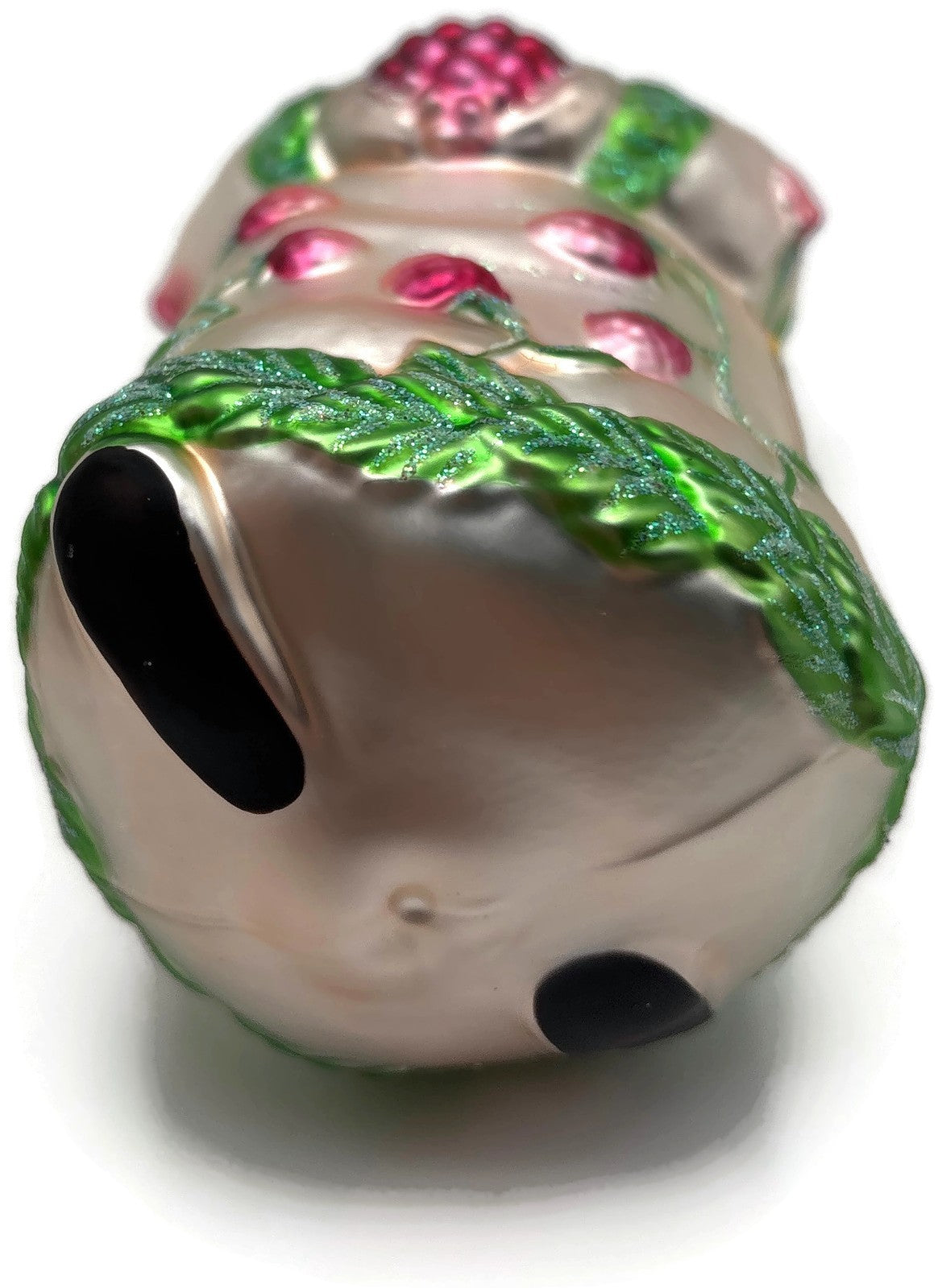 Patricia Breen Raspberry Santa Spring Fruit Green Pink Christmas Ornament 99909