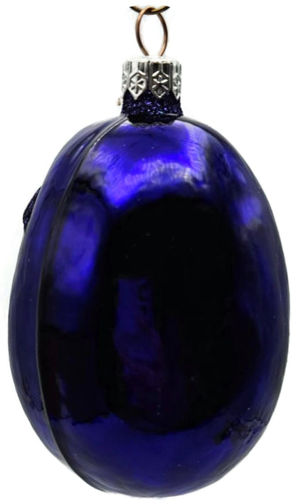 Patricia Breen Jelly Bean Santa Head Purple Shiny Christmas Tree Ornament 99166