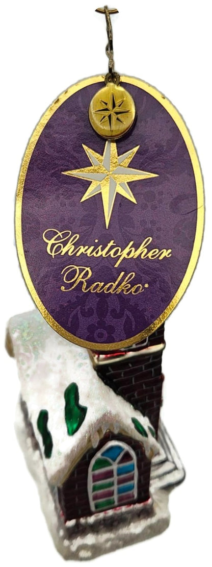 Christopher Radko A Place To Pray Church Glass Christmas Tree Ornament 10169509