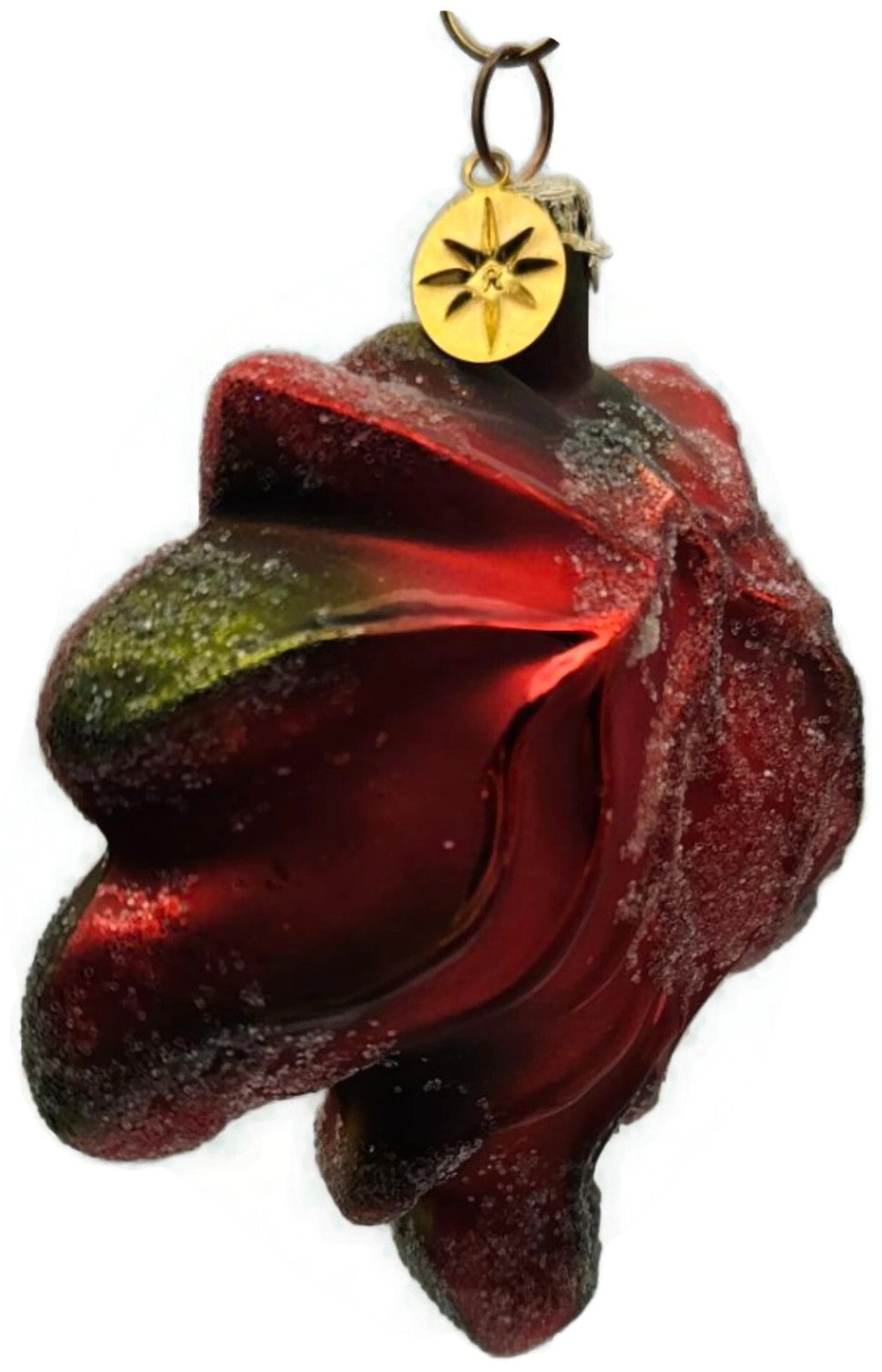 Christopher Radko Mini Maple Frost Red Yellow Leaf Christmas Ornament 98-148-04