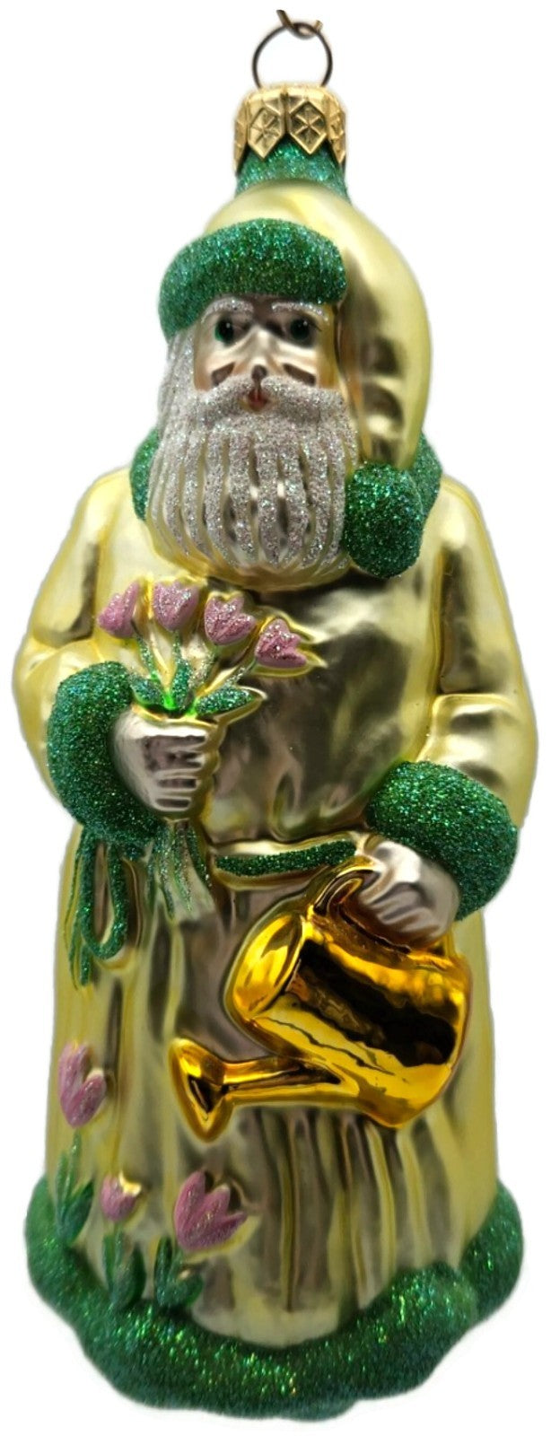 Patricia Breen Santa Dreams of Spring Yellow Spring Christmas Ornament 97400