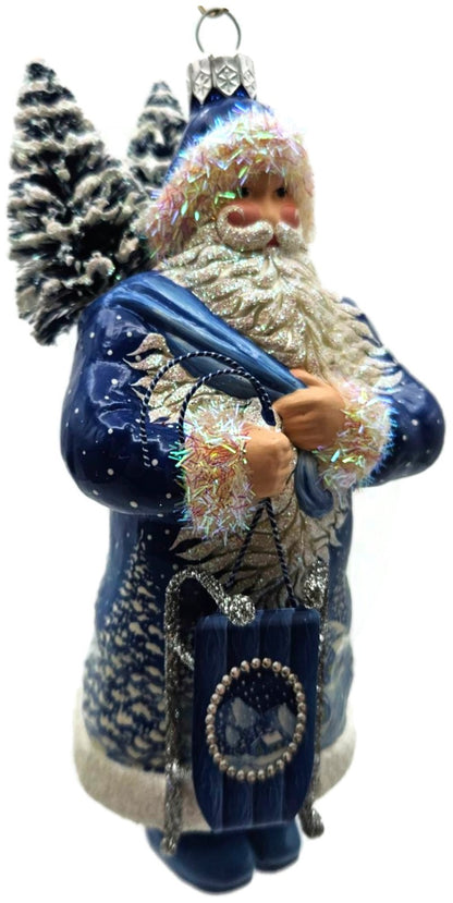 Patricia Breen Oakley Claus Blue Midnight Sleigh Christmas Tree Ornament 34321