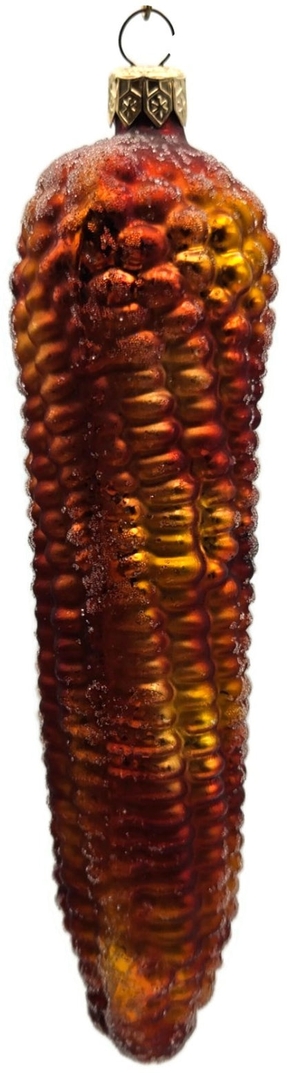 Christopher Radko Native Blend Orange Brown Corn Christmas Ornament 98-060-05