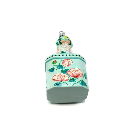 Patricia Breen Santa for Mimi Poppies Tea Party Jeweled Spring Ornament 29397