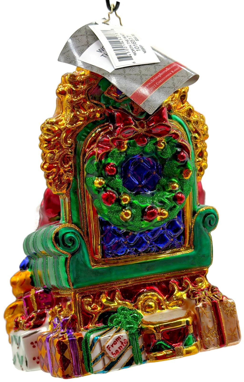 Christopher Radko Worth The Wait Sitting Santa Claus Christmas Ornament 10165177