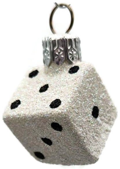 Patricia Breen Dice Pair Black and White 2 Part Mini Christmas Ornament 2377GIFT16