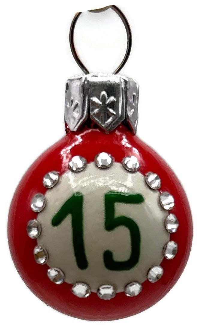 Patricia Breen Anniversary Ball 15 Red Micro Mini Christmas Ornament HCB 28760