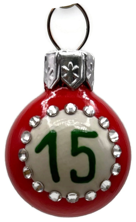 Patricia Breen Anniversary Ball 15 Red Micro Mini Christmas Ornament HCB 28760