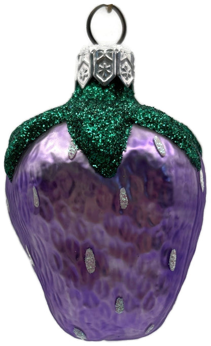 Patricia Breen Frosted Strawberry Lavender Spring Fruit Christmas Ornament 96141
