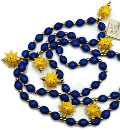 Patricia Breen Sunshine Garland Blue Yellow Spring Christmas Decor CATZ 2400CO2