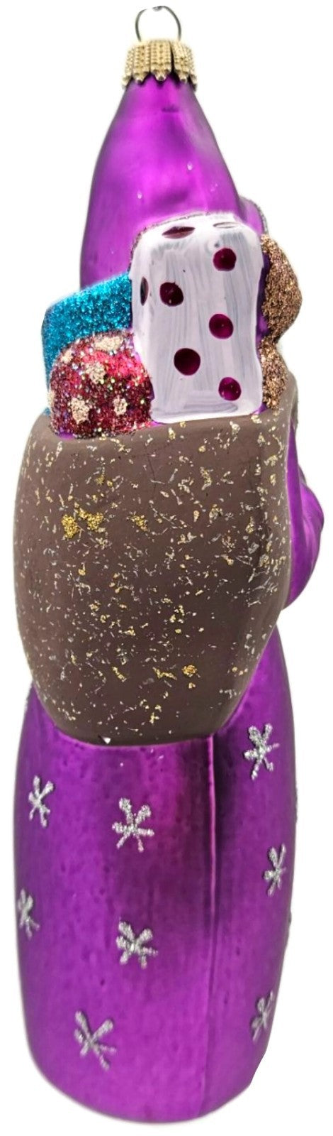 Larry Fraga Father Christmas Purple Snowflakes Tree Santa Claus Ornament3