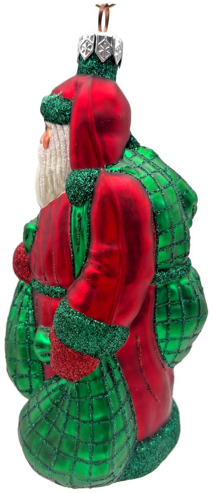 Patricia Breen 2000 Laden With Love Red Green Santa Christmas Ornament 98264