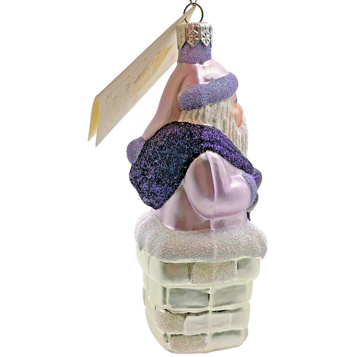 Patricia Breen Here Comes Santa Claus Lavender Chimney Christmas Ornament 96255