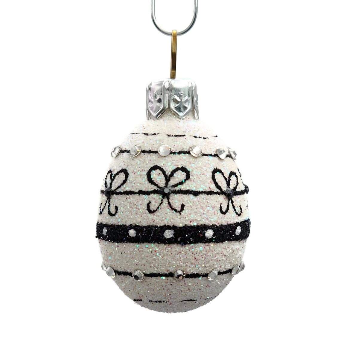 Patricia Breen Miniature Egg Beribboned and Bowed Jeweled Easter Ornament 29224