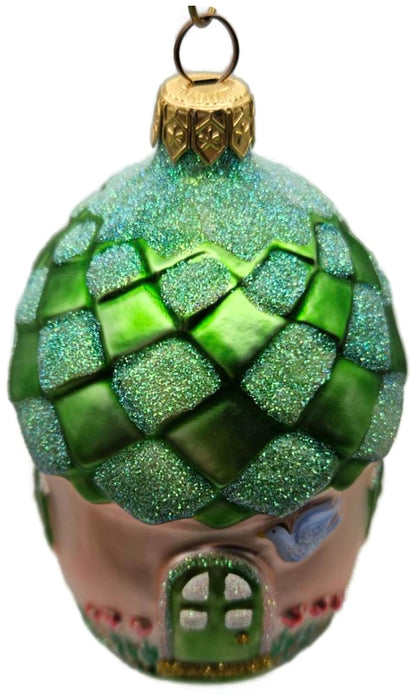 Patricia Breen Spring Acorn House Pink Birds Green Christmas Tree Ornament 97461
