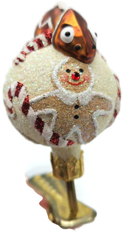 Patricia Breen Ultra Miniature Chameleon Gingerbread Christmas Ornament 25508