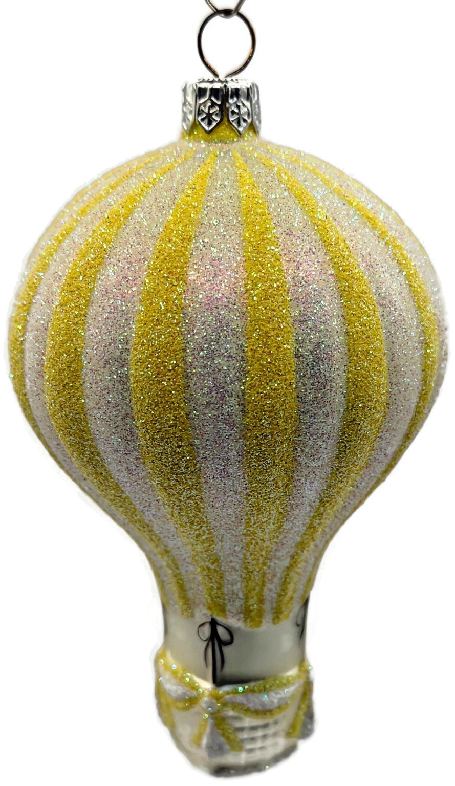 Patricia Breen Petite Balon Lemon Hot Air Balloon Yellow Striped Ornament 21210
